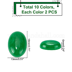 Oval Natural Black Agate(Dyed & Heated) Cabochons&nbsp;G-PH0001-29
