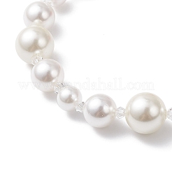 Shell Pearl & Glass Beads Charm Bracelets&nbsp;BJEW-TA00693