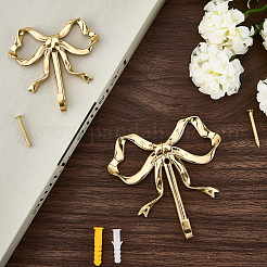 2 Sets 2 Styles Bowknot Brass Clothes Hanger&nbsp;FIND-CN0002-26
