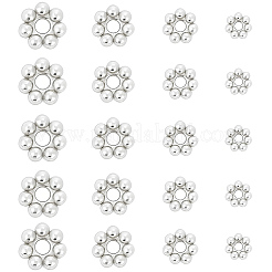 80Pcs 4 Styles 304 Stainless Steel Spacer Beads&nbsp;STAS-BBC0008-28P