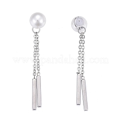 304 Stainless Steel Chain Tassel Earrings&nbsp;EJEW-I248-26