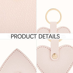 2Pcs 2 Colors PU Leather Keychain&nbsp;KEYC-CL0001-56