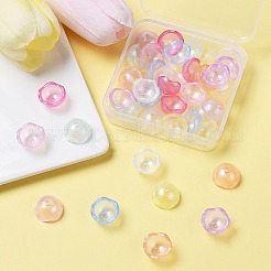 40Pcs 8 Colors Transparent Plastic Bead Caps&nbsp;KY-CJ0001-97