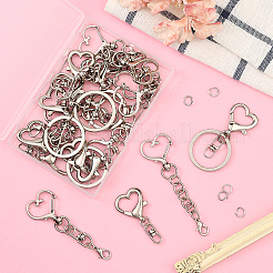 20Pcs 4 Styles Zinc Alloy Keychain Clasps&nbsp;FIND-SP0004-22