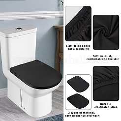 2Pcs 2 Styles Polyester/Velet Toilet Lid Dust Cover&nbsp;AJEW-CN0003-19