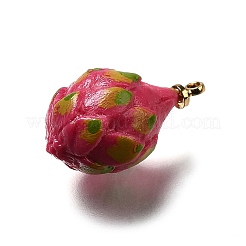 Brass Acrylic Pendants&nbsp;OACR-R006-04G-03