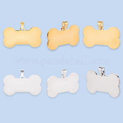 10Pcs 2 Colors 304 Stainless Steel Pendants&nbsp;STAS-BBC0007-20