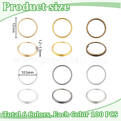 6 Colors Iron Split Rings&nbsp;IFIN-PH0002-28A