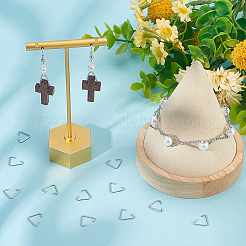 300Pcs 304 Stainless Steel Triangle Rings&nbsp;STAS-SC0006-25