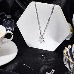 1Pc Stainless Steel Star Urn Ashes Pendant Cable Chain Necklaces&nbsp;NJEW-CN0001-18P
