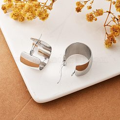 304 Stainless Steel Thick Hoop Earrings for Women&nbsp;EJEW-L237-06P