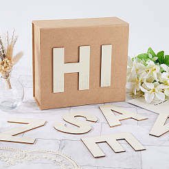 26Pcs Unfinished Wooden Letter A~Z for Painting Arts&nbsp;WOOD-WH0316-029