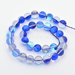 Round Synthetic Moonstone Beads Strands&nbsp;G-M210-6mm-M
