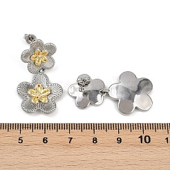 Brass Dangle Stud Earrings&nbsp;EJEW-U059-02GP