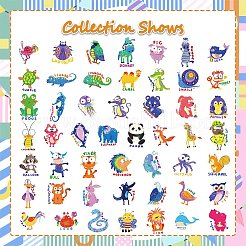 50Pcs Animal PVC Waterproof Cartoon Stickers&nbsp;STIC-T0001-05