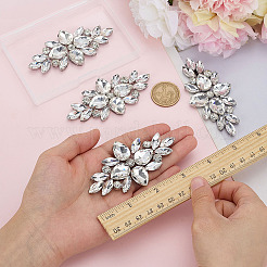 4Pcs Glass Cabochons(Hot Melt Adhesive On The Back)&nbsp;GGLA-FG0001-01