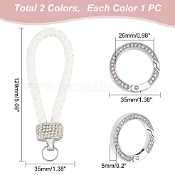 2Pcs 2 Colors Imitation Leather Keychain&nbsp;KEYC-GA0001-13