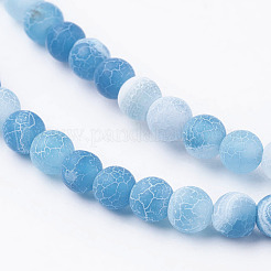 Natural Crackle Agate Beads Strands&nbsp;G-G055-4mm-M