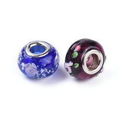 Mixed Styles Handmade Lampwork Glass European Beads&nbsp;LPDL-L002-M