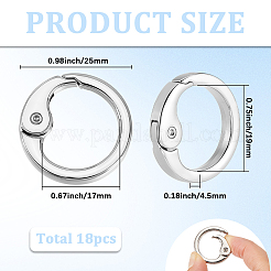 18Pcs Alloy Spring Gate Rings&nbsp;FIND-SC0016-59P