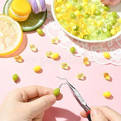 100Pcs 3 Styles Baking Paint Opaque and Transparent Acrylic Beads&nbsp;SACR-CJ0001-90