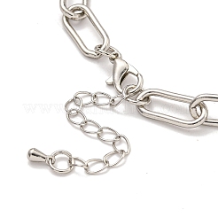 Brass Paperclip Chains Bracelets for Women&nbsp;BJEW-G703-09P