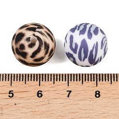 40Pcs 8 Styles Round Silicone Focal Beads&nbsp;SIL-YW0002-52