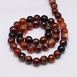 Natural Striped Agate/Banded Agate Beads Strands&nbsp;G-G581-8mm-19