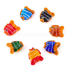 7Pcs 7 Colors Handmade Lampwork Beads&nbsp;LAMP-TA0002-28