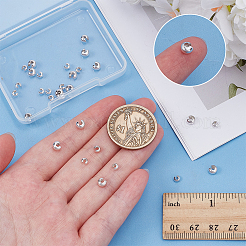 30Pcs 2 Styles 925 Sterling Silver Crimp Beads Cover&nbsp;STER-ME0001-32