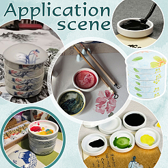 6Pcs Ceramic Color Palette&nbsp;DRAW-WH0006-004C