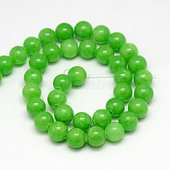 Natural Yellow Jade Beads Strands&nbsp;G-G598-6mm-YXS-17