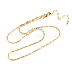 2MM Brass Ball Chain Necklaces for Men Women&nbsp;X-NJEW-L012-04G