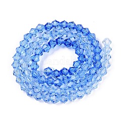 Gradient Color Baking Paint Glass Bead Strands&nbsp;DGLA-A039-T4mm-A020
