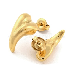 Ion Plating(IP) 304 Stainless Steel Stud Earrings for Women&nbsp;EJEW-N054-27G
