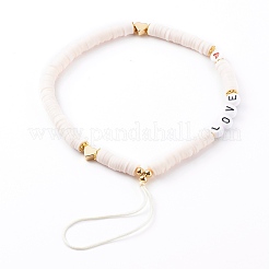 Polymer Clay Heishi Beaded Mobile Straps&nbsp;HJEW-JM00464