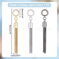 3 Sets 3 Colors  Alloy Keychain Tassel Chain Pendant Decoration&nbsp;HJEW-UN0001-25