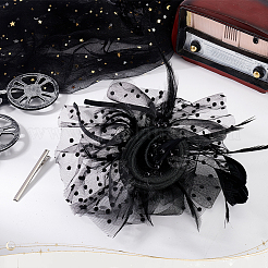 Polyester Mesh Hair Bands&nbsp;OHAR-WH0034-11