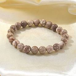 Natural Maifanite/Maifan Stone Bead Stretch Bracelets&nbsp;BJEW-K212-B-044
