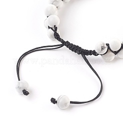 Chakra Natural Howlite Braided Bead Bracelets&nbsp;BJEW-O164-A01