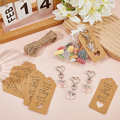 42Pcs Alloy Glass Angel Pendant Decorations&nbsp;HJEW-WR00038