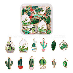 48Pcs 12 Style Alloy Enamel Pendants&nbsp;ENAM-KS0001-07