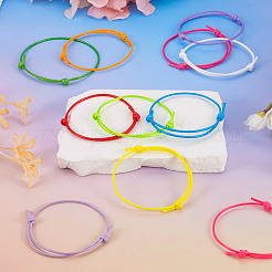 60Pcs 15 Colors Waxed Ployester Braided Cord Bracelets Set&nbsp;BJEW-TAC0013