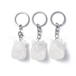 Natural Quartz Crystal Keychains&nbsp;KEYC-P011-03P-11