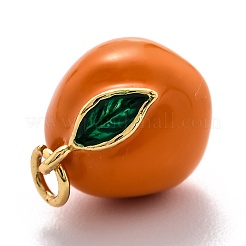 Brass Enamel Charms&nbsp;X-KK-O140-05G