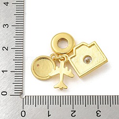 Rack Plating Brass Enamel European Dangle Charms&nbsp;X-KK-R153-13G