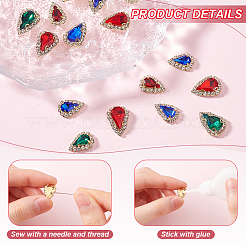 45Pcs 6 Styles Sew on Glass Rhinestone&nbsp;FIND-GA0004-48
