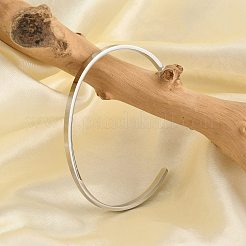 Tarnish Resistant 304 Stainless Steel Cuff Bangles&nbsp;BJEW-K173-02P
