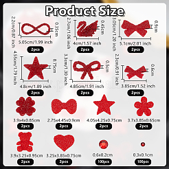 224Pcs 14 Styles Resin Rhinestone Iron on/Sew on Cloth Patches&nbsp;PATC-OC0001-03