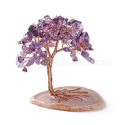 Natural Gemstone Tree Display Decoration&nbsp;DJEW-G027-01RG